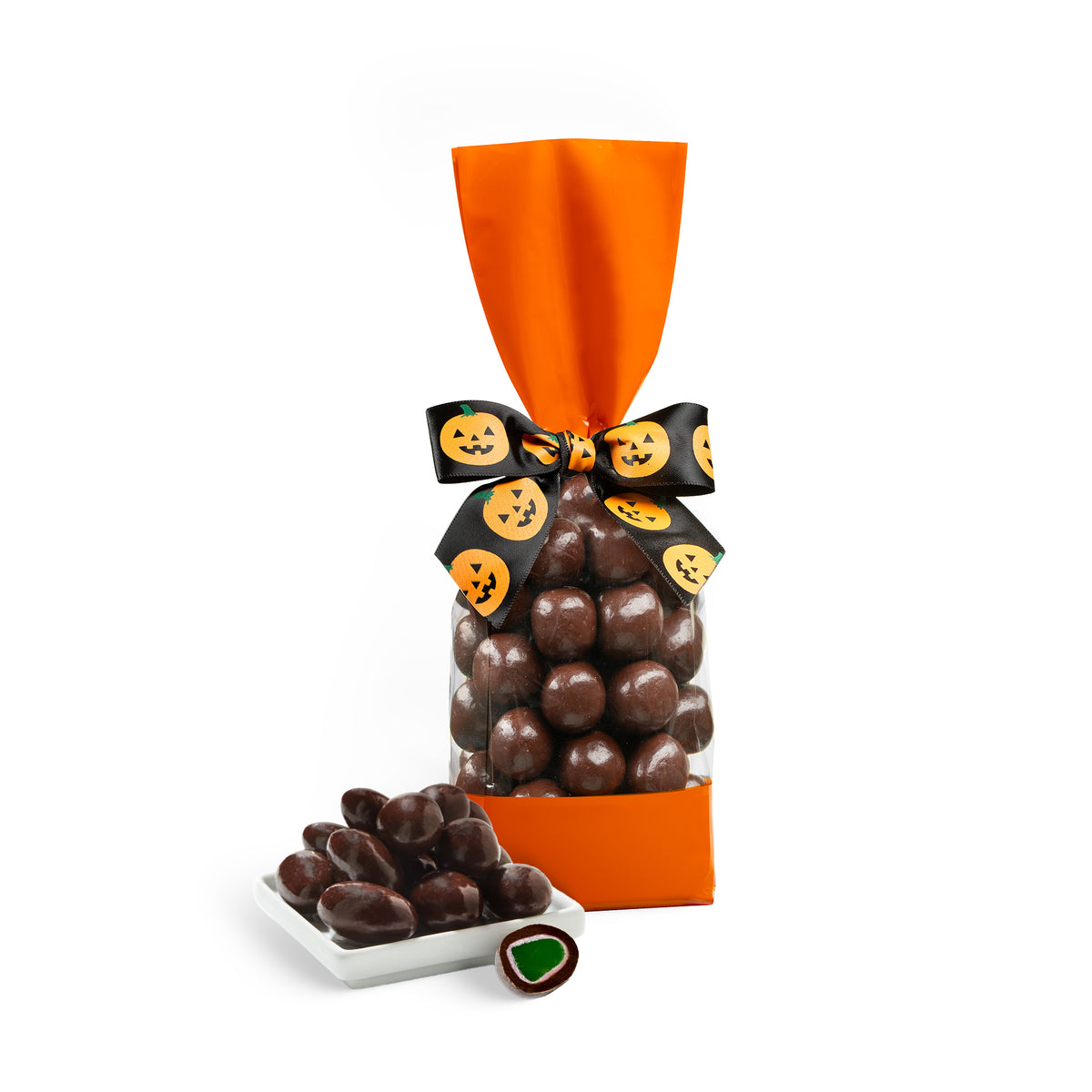 Delicious Halloween Gift Set: Luxe Chocolates &amp; Spooky-Sweet Orange Candy