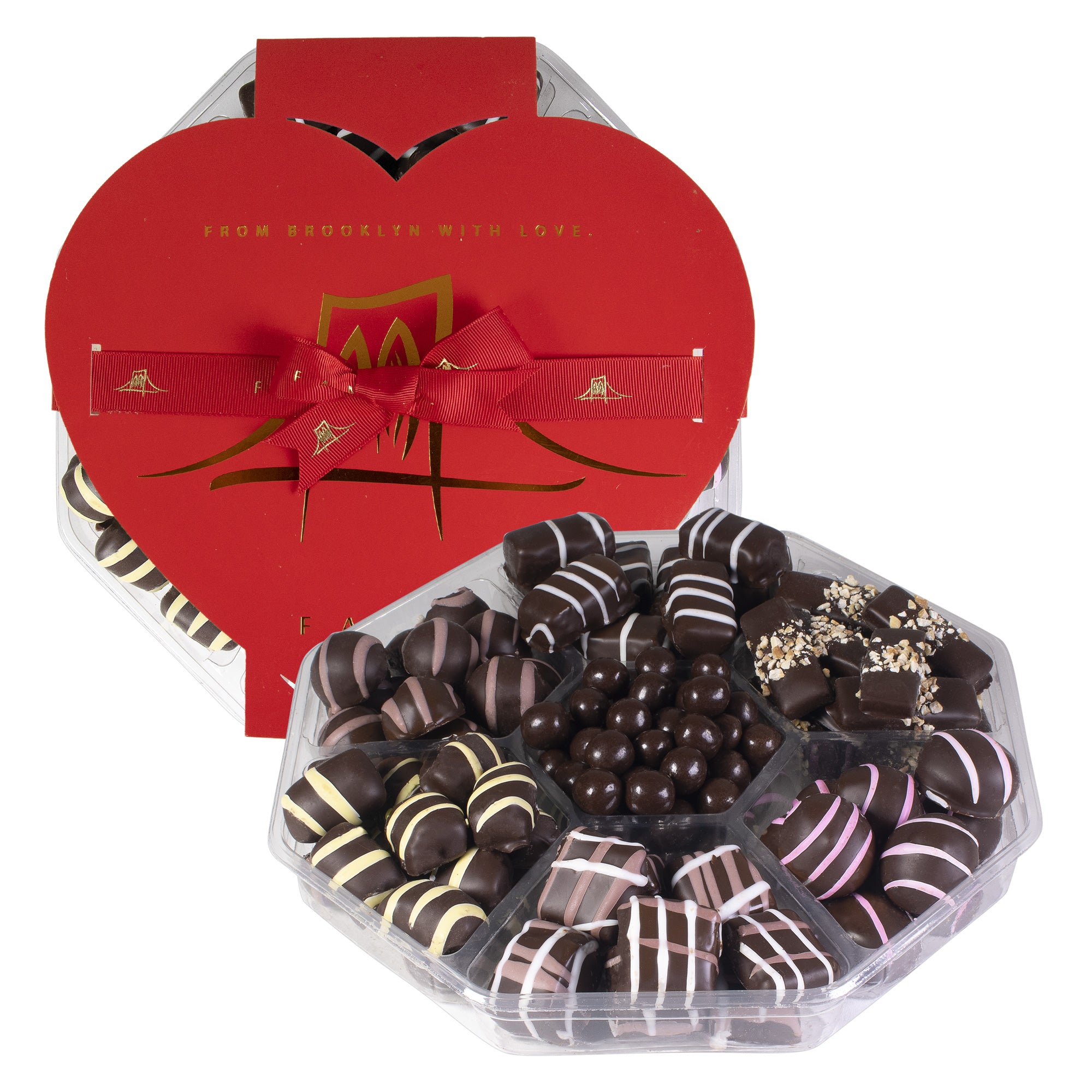 Artisan Crafted Chocolate Valentine Gift Assortment, Dairy Free, Kosher.  Fames Chocolate   