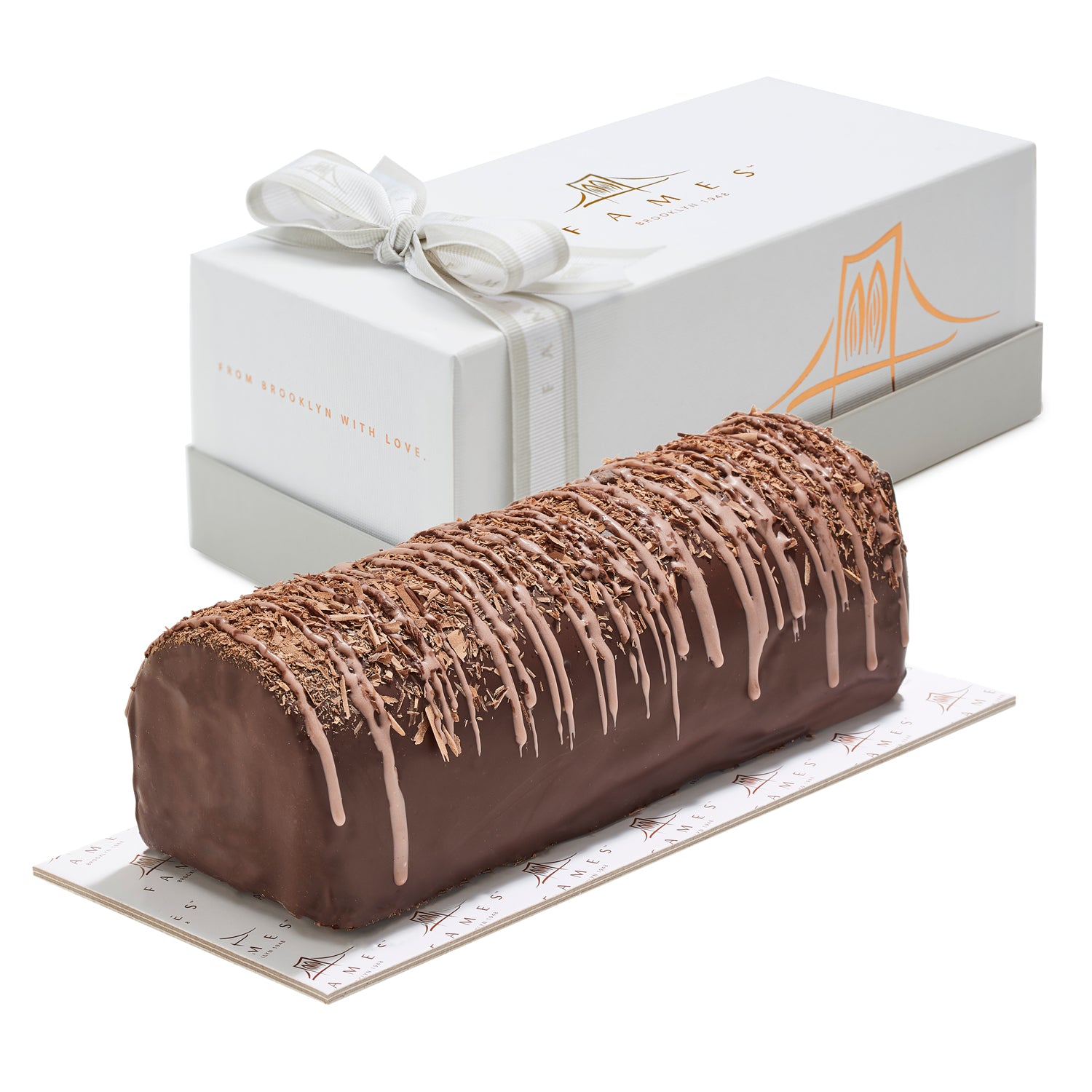 Chocolate Fudge Log In Gift Box  Fames Chocolate   